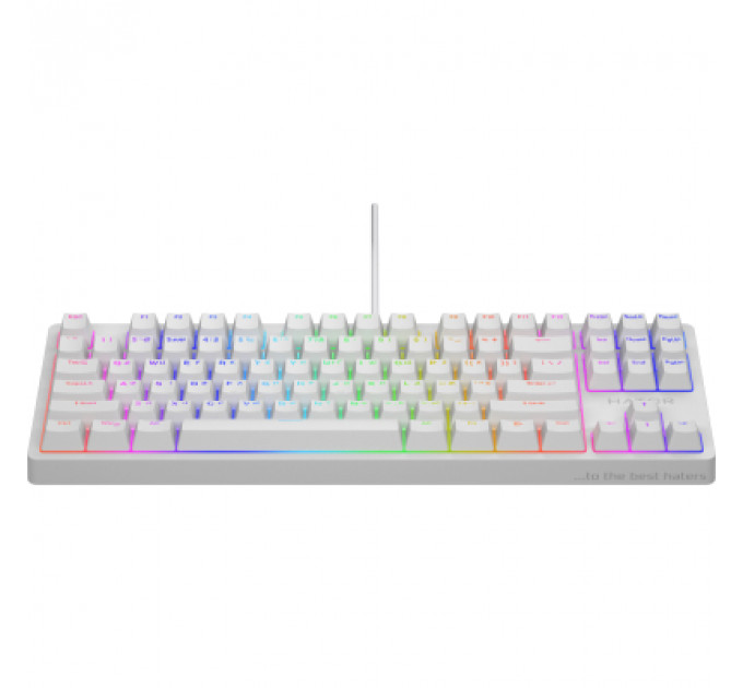 Клавіатура Hator Rockfall 2 Optica TKL Black USB White (HTK-731)