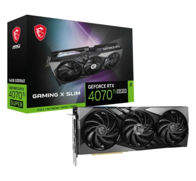 Відеокарта MSI GeForce RTX4070Ti SUPER 16Gb GAMING X SLIM (RTX 4070 Ti SUPER 16G GAMING X SLIM)