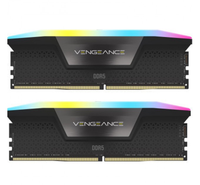Corsair Модуль пам'яті для комп'ютера DDR5 32GB (2x16GB) 6000 MHz Vengeance RGB Black Corsair (CMH32GX5M2E6000C36)
