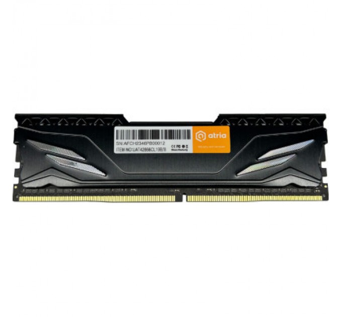 ATRIA Модуль пам'яті для комп'ютера DDR4 8GB 2666 MHz Fly Black ATRIA (UAT42666CL19B/8)
