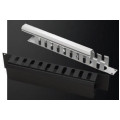 Mirsan Кабельний організатор 19" 1U гребінка, RAL 9005 Mirsan (MR.OKK1U19.01)