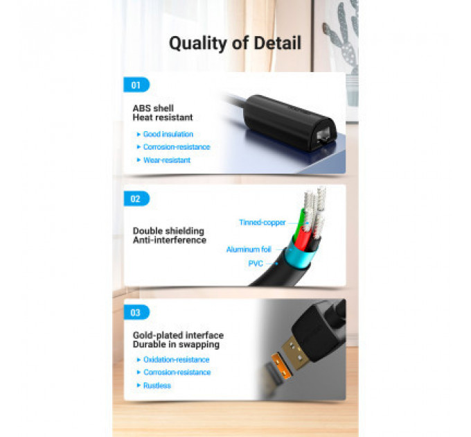 Перехідник USB 2.0 to Ethernet RJ45 100Mb Vention (CEGBB)