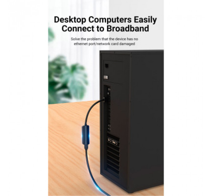 Перехідник USB 2.0 to Ethernet RJ45 100Mb Vention (CEGBB)