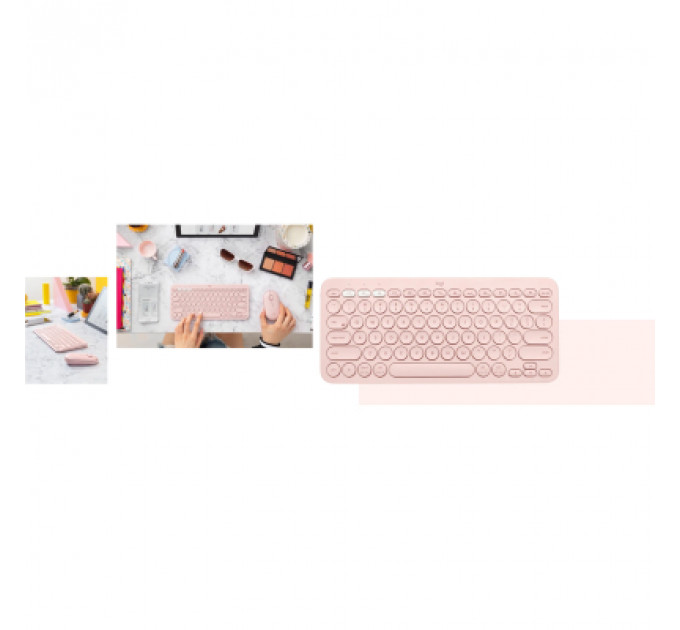 Клавіатура Logitech K380s Multi-Device Bluetooth UA Rose (920-011853)