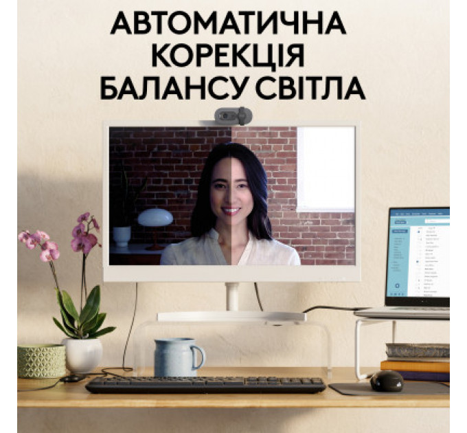 Веб-камера Logitech Brio 100 Full HD Graphite (960-001585)
