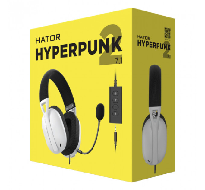 Навушники Hator Hyperpunk 2 USB 7.1 Black/White (HTA-846)