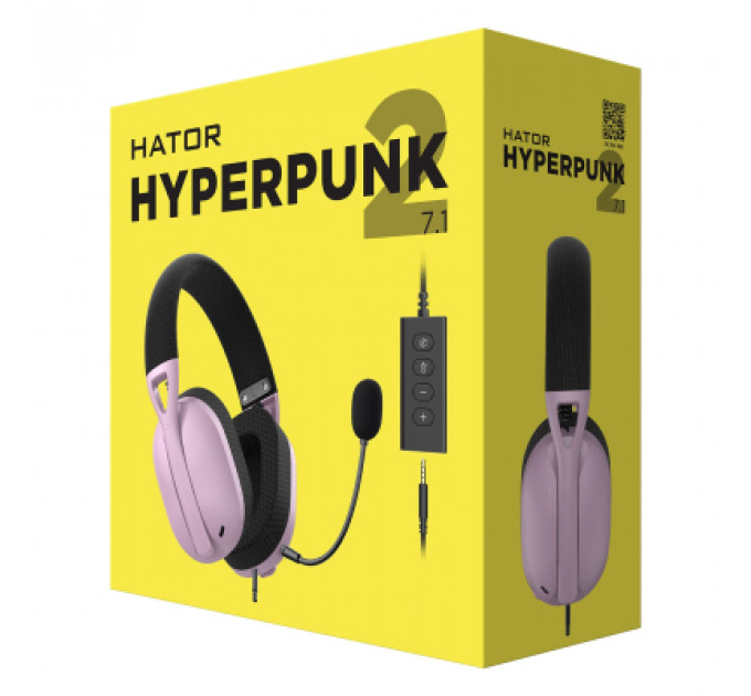 Навушники Hator Hyperpunk 2 USB 7.1 Black/Lilac (HTA-849)