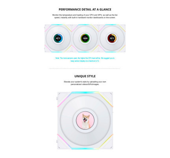 Lian Li Кулер до корпусу Lian Li Reverse TL LCD 120-1, White Cooler (G99.12RTLLCD1W.00)