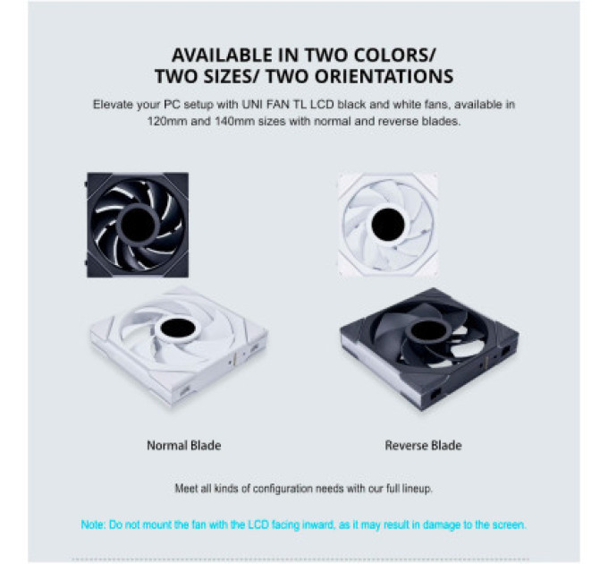 Lian Li Кулер до корпусу Lian Li Reverse TL LCD 120-1, White Cooler (G99.12RTLLCD1W.00)