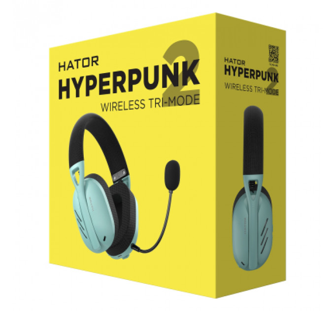Навушники Hator Hyperpunk 2 Wireless Tri-mode Black/Mint (HTA-858)