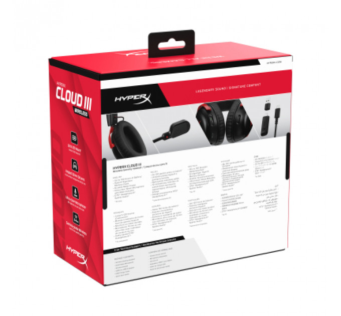 Навушники HyperX Cloud III Wireless Black-Red (77Z46AA)