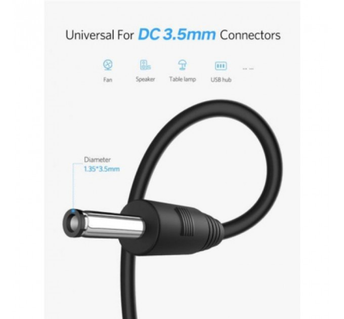 Кабель живлення USB 2.0 AM to DC 3.5 х 1.35 mm 1.0m USB 5V to DC 5V Dynamode (DM-USB-DC-3.5x1.35mm)