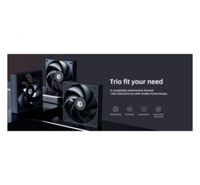 ID-Cooling Кулер до корпусу ID-Cooling AF-125-K TRIO