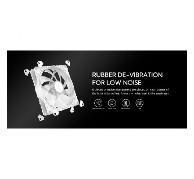 Кулер до корпусу ID-Cooling WF-14025-XT ARGB WHITE