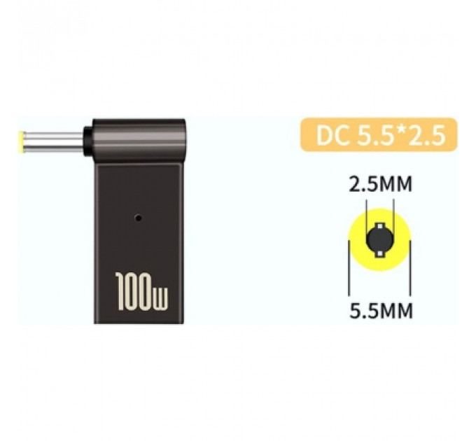 Перехідник USB-C to DC 5.5x2.5mm 100W ХОКО (XK-DC-C-5.5-2.5)