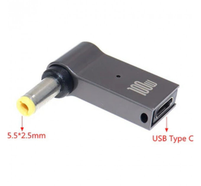 Перехідник USB-C to DC 5.5x2.5mm 100W ХОКО (XK-DC-C-5.5-2.5)