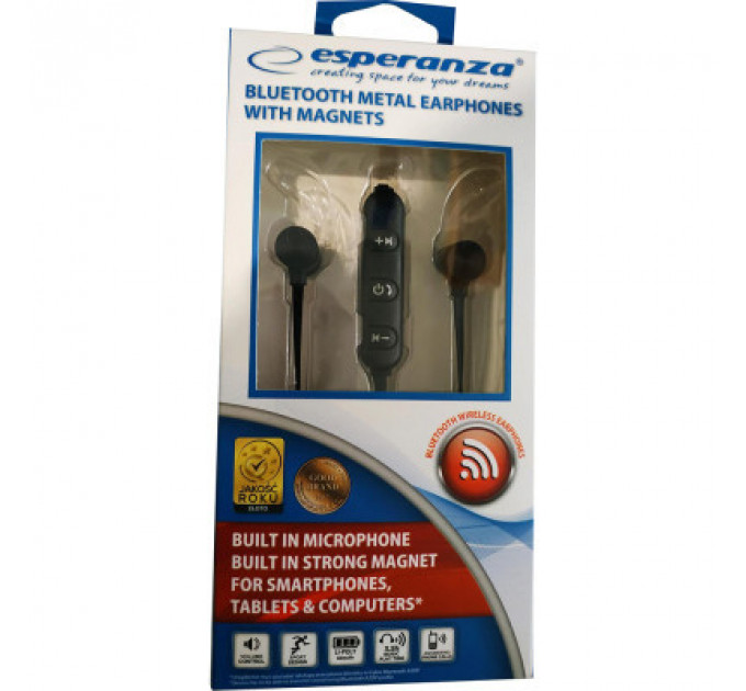Навушники Esperanza Magnetic Metal Black (EH186K)