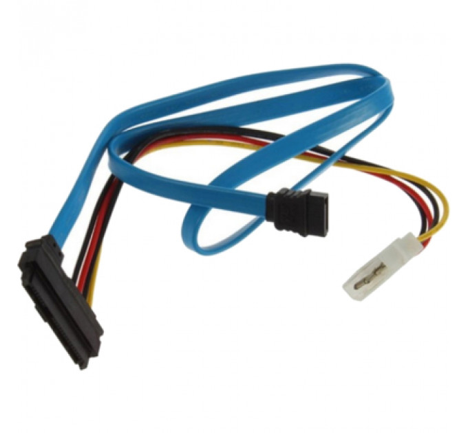 Кабель для передачі даних SATA 7pin (F) to SAS (SFF-8482) 0.7m Value (S0130)