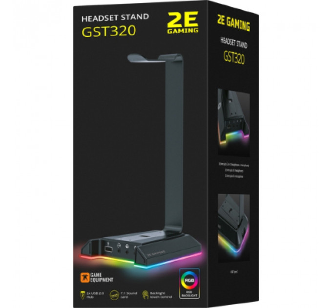 Підставка для гарнітури 2E Gaming GST320 RGB 7.1 USB Black (2E-GST320UB)