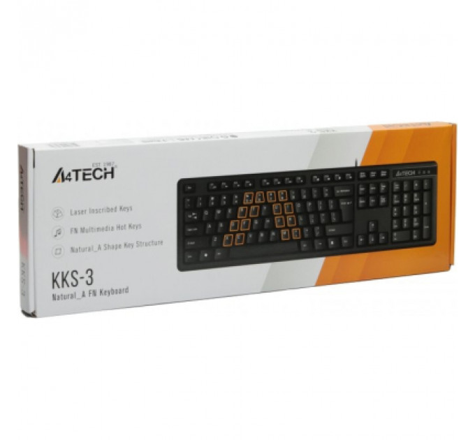 Клавіатура A4Tech KKS-3 USB Black