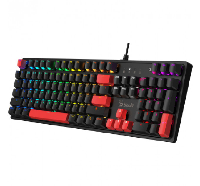 Клавіатура A4Tech Bloody S510R RGB BLMS Switch Red USB Black (Bloody S510R Fire Black)