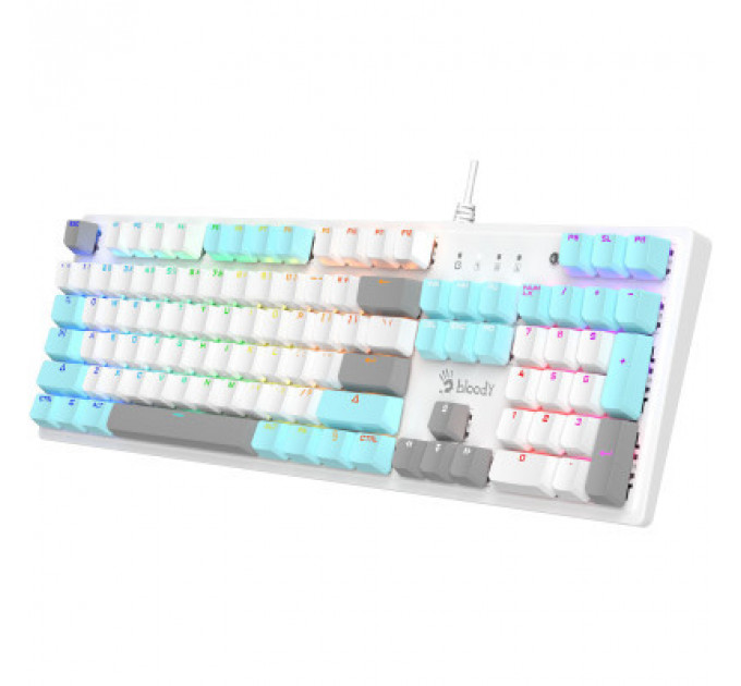 Клавіатура A4Tech Bloody S510R RGB BLMS Switch Red USB Icy White (Bloody S510R Icy White)