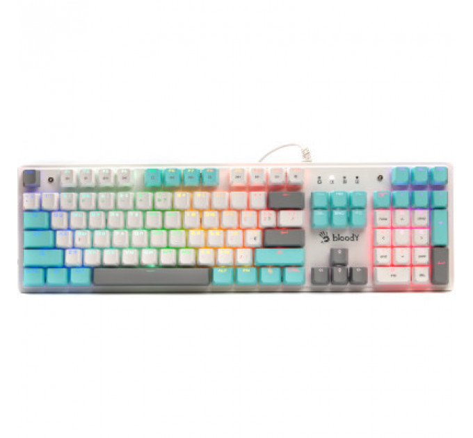 Клавіатура A4Tech Bloody S510R RGB BLMS Switch Red USB Icy White (Bloody S510R Icy White)