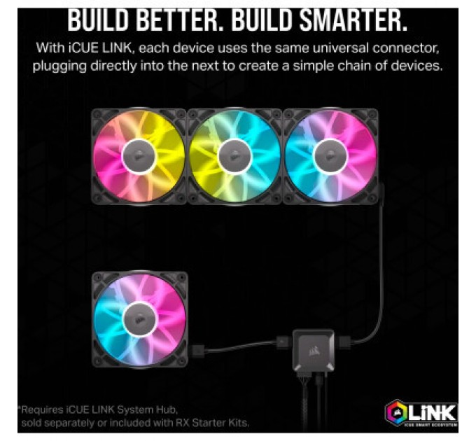 Corsair Кулер до корпусу Corsair iCUE Link RX120 RGB PWM (CO-9051017-WW)
