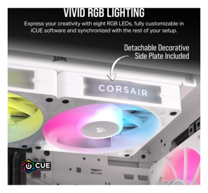 Corsair Кулер до корпусу Corsair iCUE Link RX120 RGB PWM White Triple Pack (CO-9051022-WW)