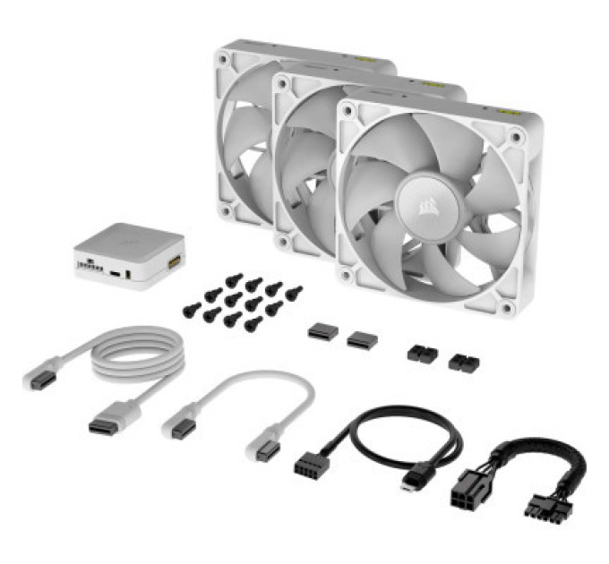 Corsair Кулер до корпусу Corsair iCUE Link RX120 RGB PWM White Triple Pack (CO-9051022-WW)