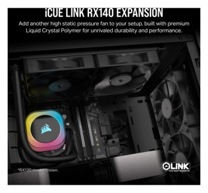 Corsair Кулер до корпусу Corsair iCUE Link RX140 PWM Dual Pack (CO-9051012-WW)