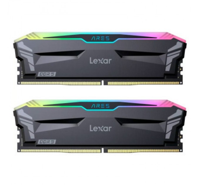 Lexar Модуль пам'яті для комп'ютера DDR4 16GB (2x8GB) 3600 MHz Ares RGB Black Lexar (LD4BU008G-R3600GDLA)