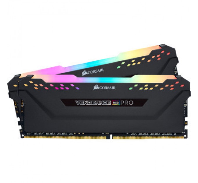Corsair Модуль пам'яті для комп'ютера DDR4 32GB (2x16GB) 3200 MHz Vengeance RGB Pro Corsair (CMW32GX4M2E3200C16W)