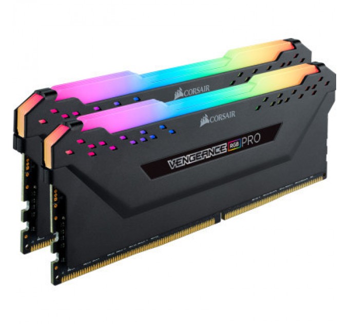 Corsair Модуль пам'яті для комп'ютера DDR4 32GB (2x16GB) 3200 MHz Vengeance RGB Pro Corsair (CMW32GX4M2E3200C16W)