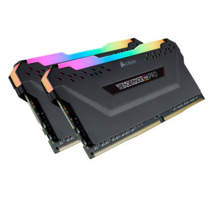 Corsair Модуль пам'яті для комп'ютера DDR4 32GB (2x16GB) 3200 MHz Vengeance RGB Pro Corsair (CMW32GX4M2E3200C16W)