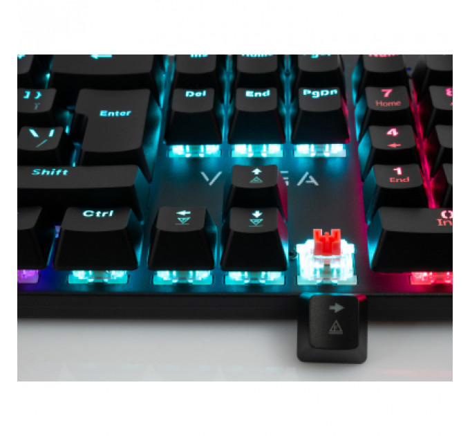 Клавіатура Vinga KBGM-101 LED Red Switch USB Black (KBGM-101 Black)