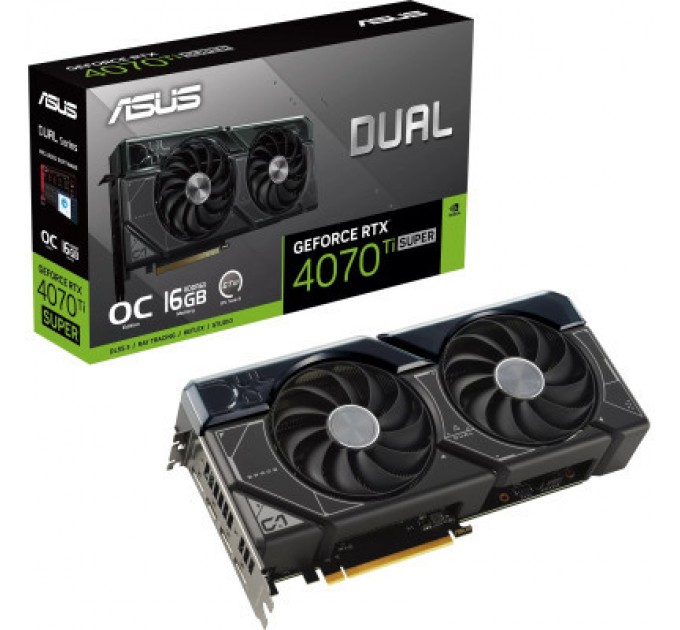 Відеокарта ASUS GeForce RTX4070Ti SUPER 16Gb DUAL OC (DUAL-RTX4070TIS-O16G)
