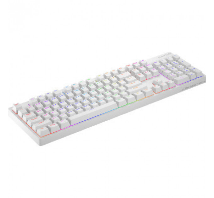 Клавіатура Hator Rockfall 2 Mecha Orange USB White (HTK-711)