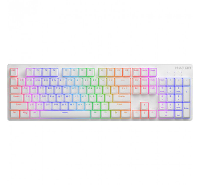 Клавіатура Hator Rockfall 2 Mecha Orange USB White (HTK-711)