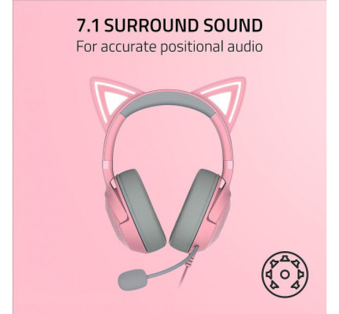 Навушники Razer Kraken Kitty V2 Quartz (RZ04-04730200-R3M1)