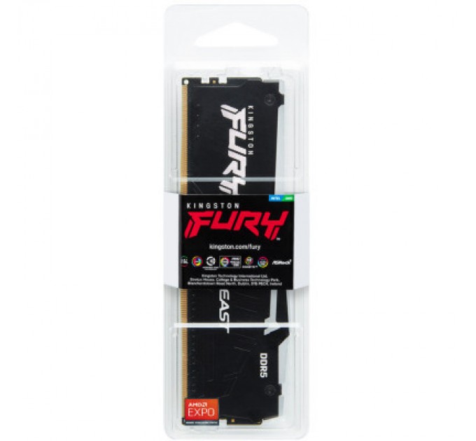 Kingston Fury (ex.HyperX) Модуль пам'яті для комп'ютера DDR5 32GB 5200 MHz Beast RGB EXPO Kingston Fury (ex.HyperX) (KF552C36BBEA-32)
