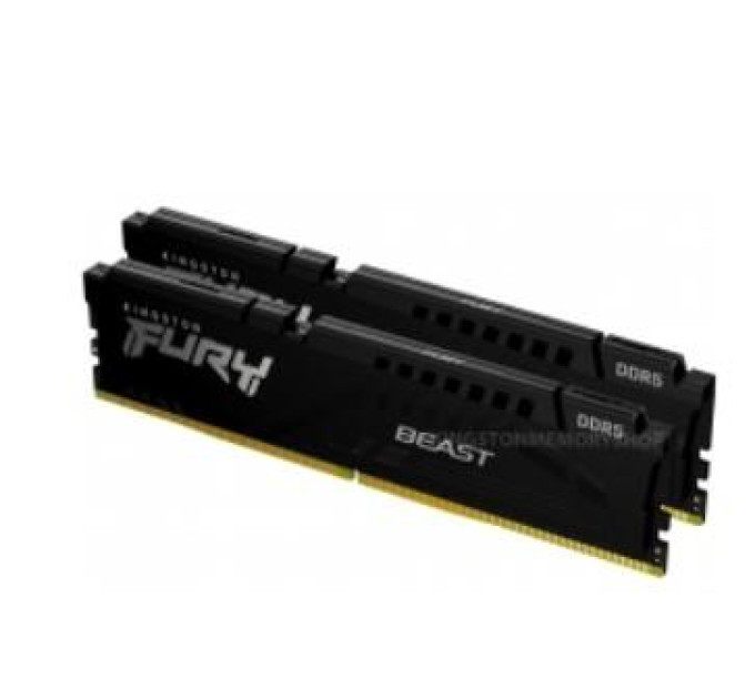 Kingston Fury (ex.HyperX) Модуль пам'яті для комп'ютера DDR5 64GB (2x32GB) 6000 MHz Beast Black EXPO Kingston Fury (ex.HyperX) (KF560C30BBEK2-64)