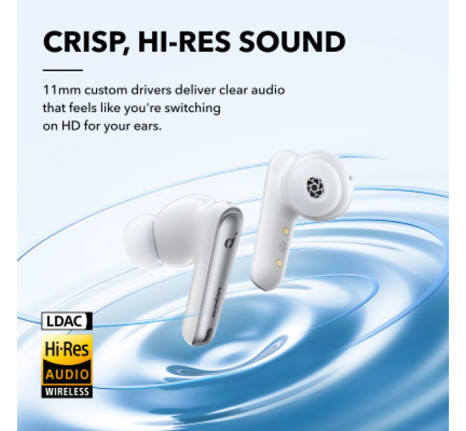 Навушники Anker SoundСore Liberty 4 NC Clear White (A3947G21)