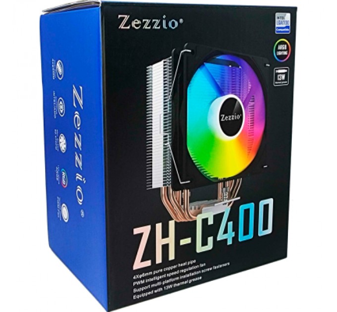 Zezzio Кулер до процесора Zezzio ZH-C400 V2 ARGB/SRGB Ultra Fan