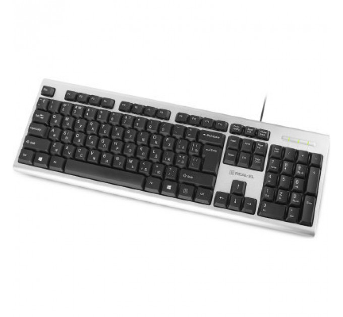 Клавіатура REAL-EL 507 Standard USB Silver