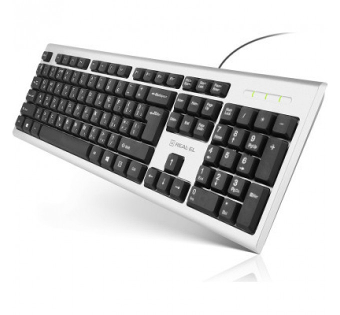 Клавіатура REAL-EL 507 Standard USB Silver