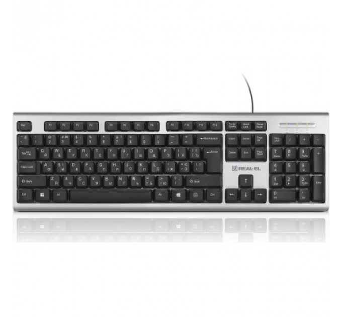 Клавіатура REAL-EL 507 Standard USB Silver