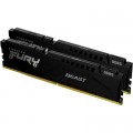Kingston Fury (ex.HyperX) Модуль пам'яті для комп'ютера DDR5 64GB (2x32GB) 6000 MHz Beast Black EXPO Kingston Fury (ex.HyperX) (KF560C36BBEK2-64)