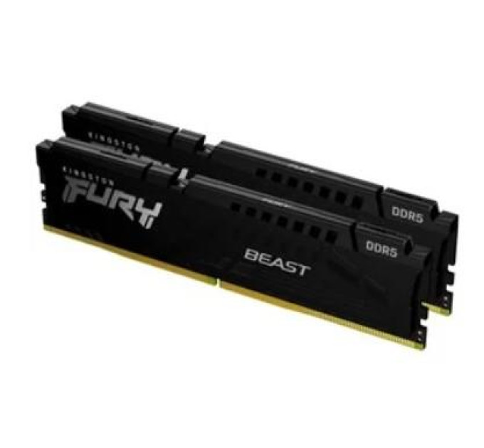Kingston Fury (ex.HyperX) Модуль пам'яті для комп'ютера DDR5 64GB (2x32GB) 6000 MHz Beast Black EXPO Kingston Fury (ex.HyperX) (KF560C36BBEK2-64)