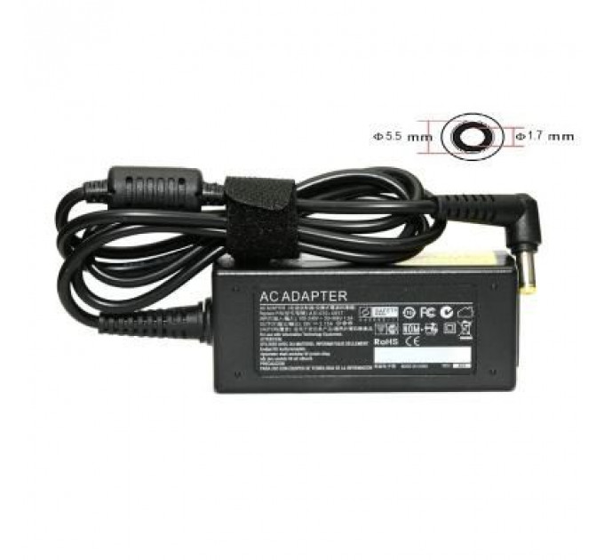 Блок живлення до ноутбуку PowerPlant ACER 220V, 19V 40W 2.15A (5.5*1.7) (AC40F5517)